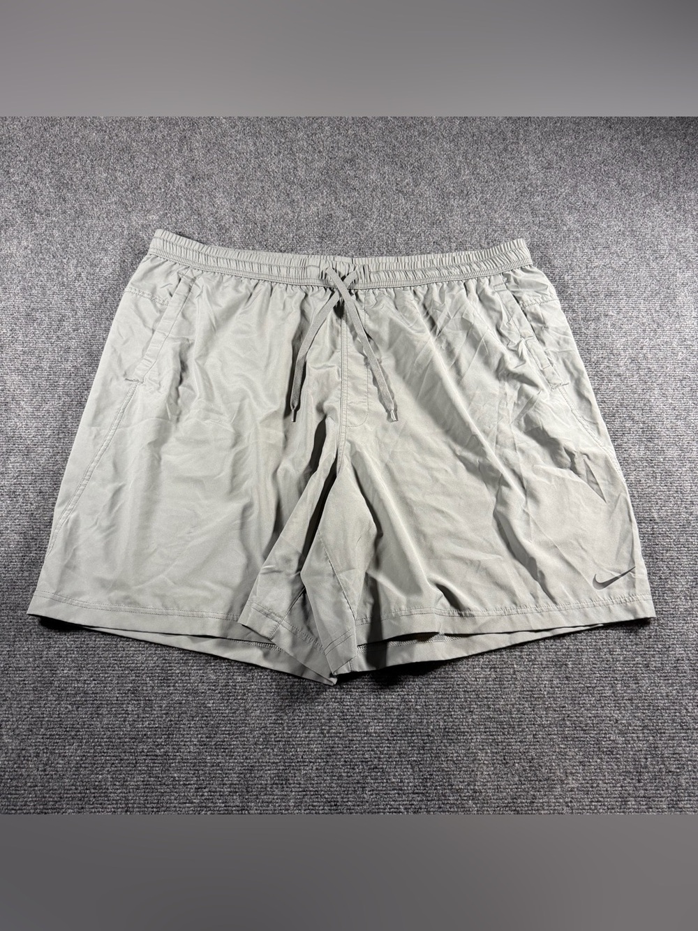 Nike Dri-FIT Gray Athletic Shorts Elastic Drawstring Waistband Men's 3XL Gym